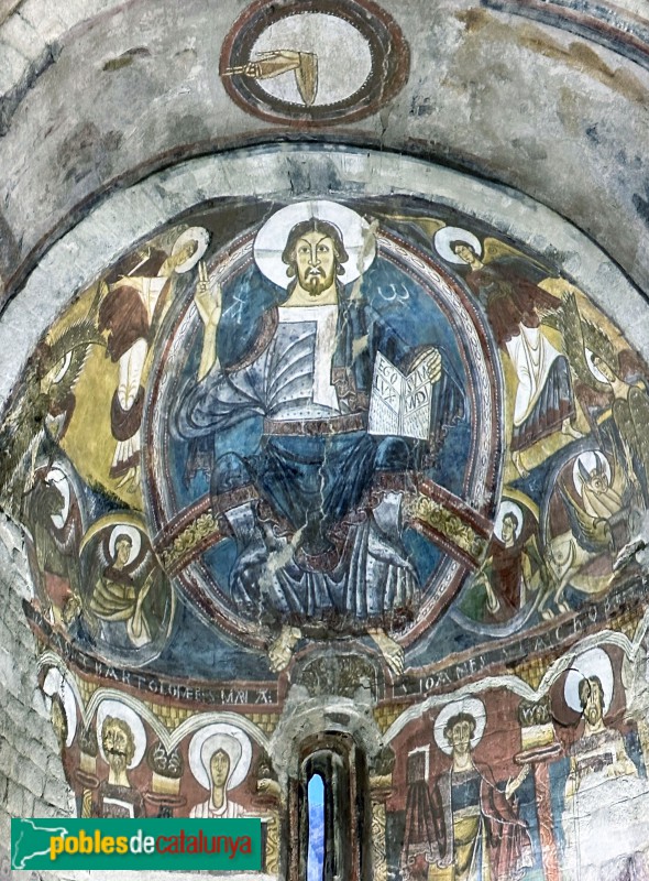 Taüll - Església de Sant Climent. Pintures de l'absis major (Projecció in situ)