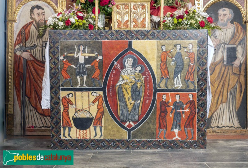 Durro - Frontal d'altar de Sant Quirc. Reproducció in situ