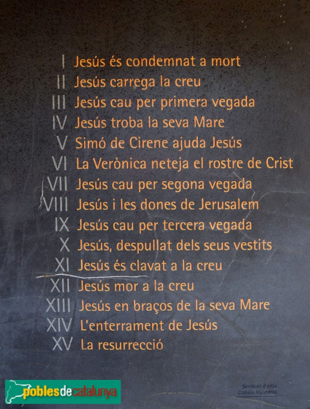 Vilaller - Via Crucis. Cartell in situ