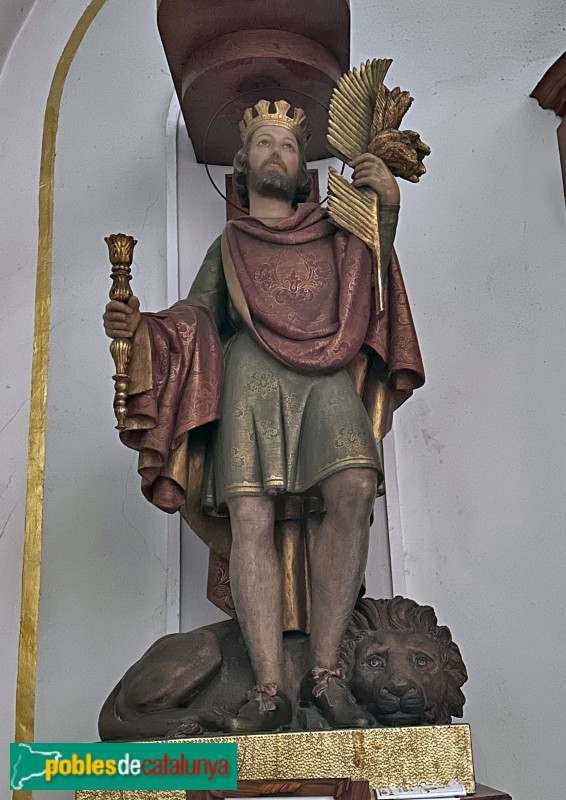 Amposta - Església de Santa Maria. Sant Senen, escultura de Soriano-Montagut