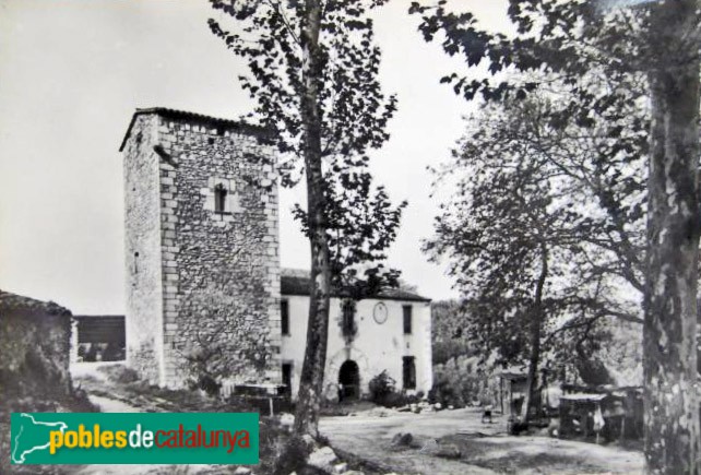 Vallgorguina - Can Vilar i torre. Postal antiga