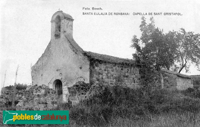 Santa Eulàlia de Ronçana - Capella de Sant Cristòfol de Pallars. Postal antiga