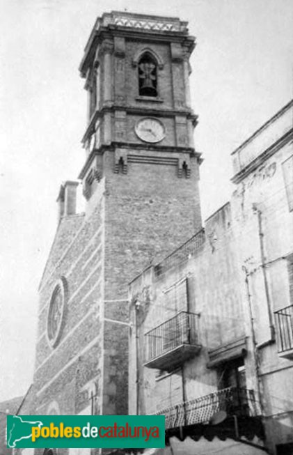 Santa Bàrbara - Església de Santa Bàrbara. Postal antiga