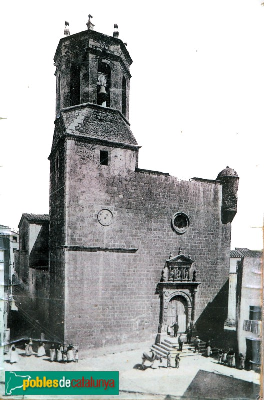 Alcanar - Església de Sant Miquel. Postal antiga
