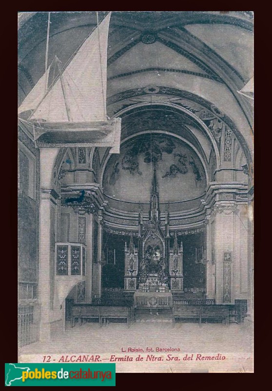 Alcanar - Ermita de la Mare de Déu del Remei. Postal antiga