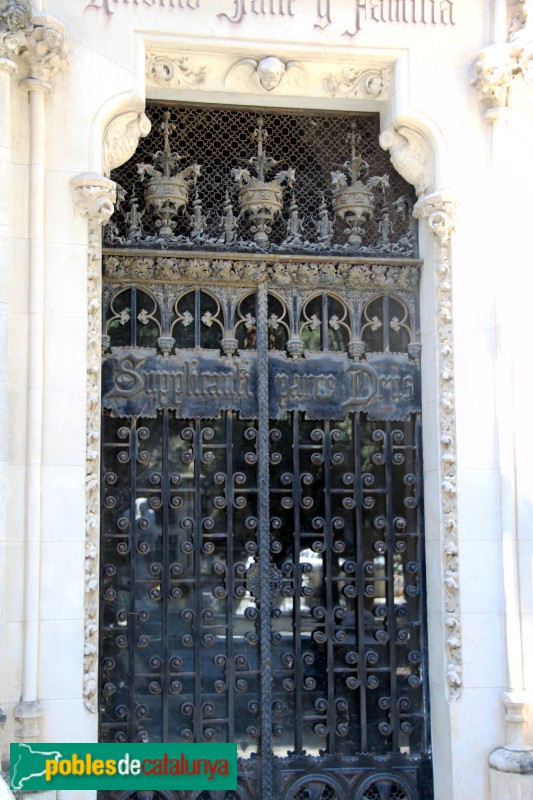 Vilafranca del Penedès - Cementiri, panteó Antoni Jané