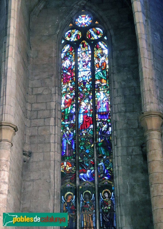 Vilafranca del Penedès - Basílica de Santa Maria. Vitrall