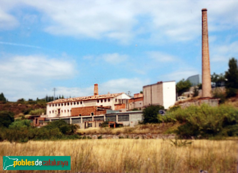 La Sénia - Antiga fàbrica de paper. Cartell in situ