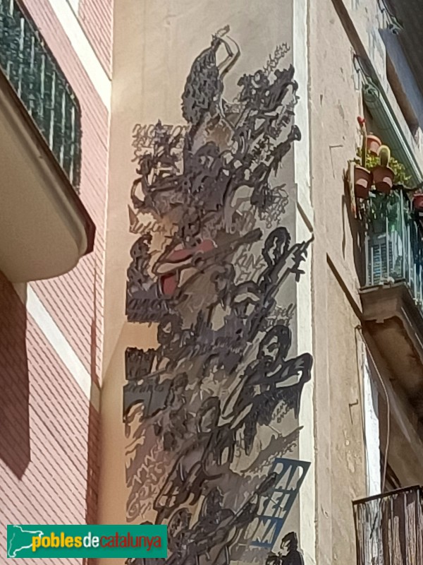 Barcelona - Cera, 6. Mural de la Rumba