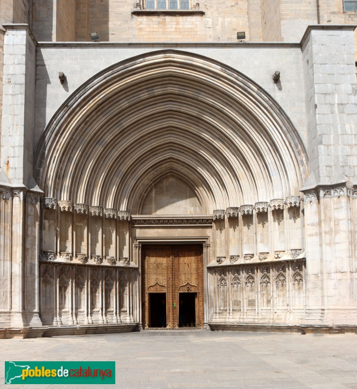 Girona - Catedral. Porta dels Apòstols