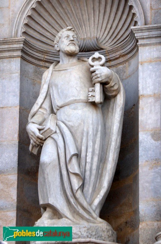Girona - Catedral. Escultura de Sant Pere (J.M. Bohigas)