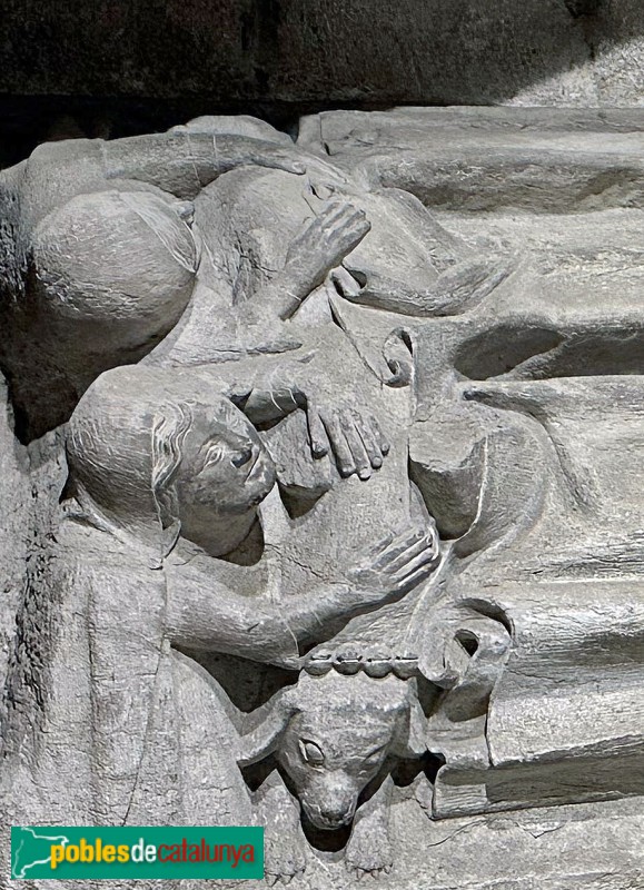 Girona - Claustre de la catedral. Sepulcre d'Elionor de Cabrera