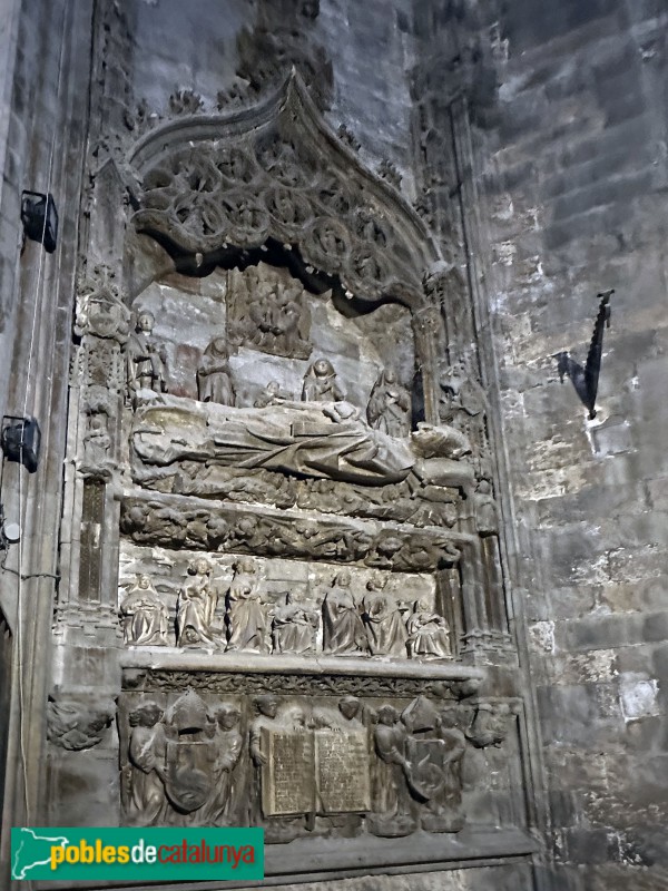 Girona - Catedral. Sepulcre de Bernat de Pau