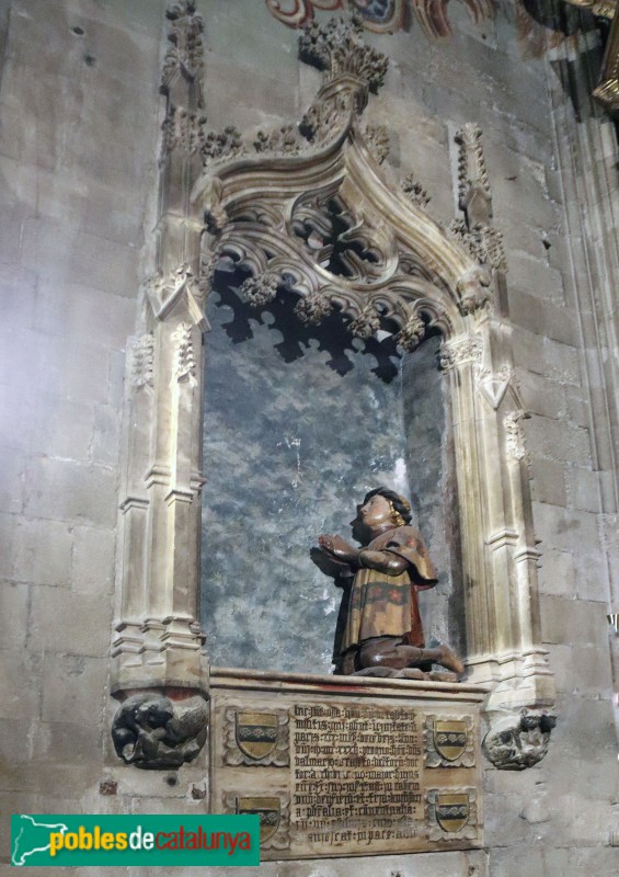 Girona - Catedral. Sepulcre de Bernat Raset