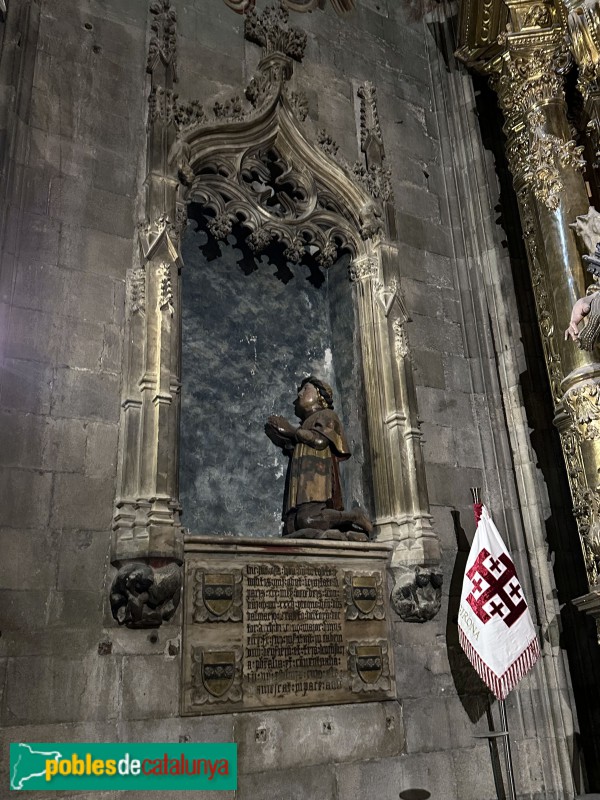 Girona - Catedral. Sepulcre de Bernat Raset