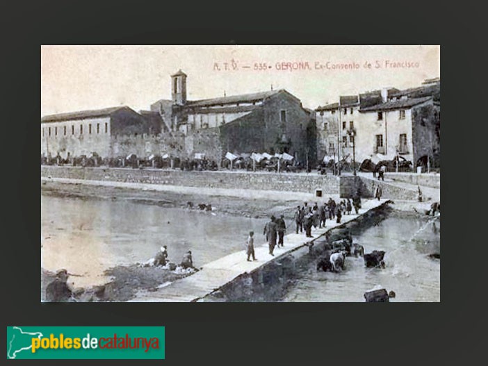 Girona - Antic convent de Sant Francesc de Paula. Postal antiga