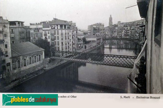 Girona - Pont de les Peixateries Velles. Postal antiga