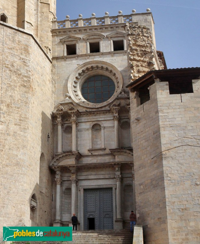Girona - Església de Sant Feliu. Façana renaixentista