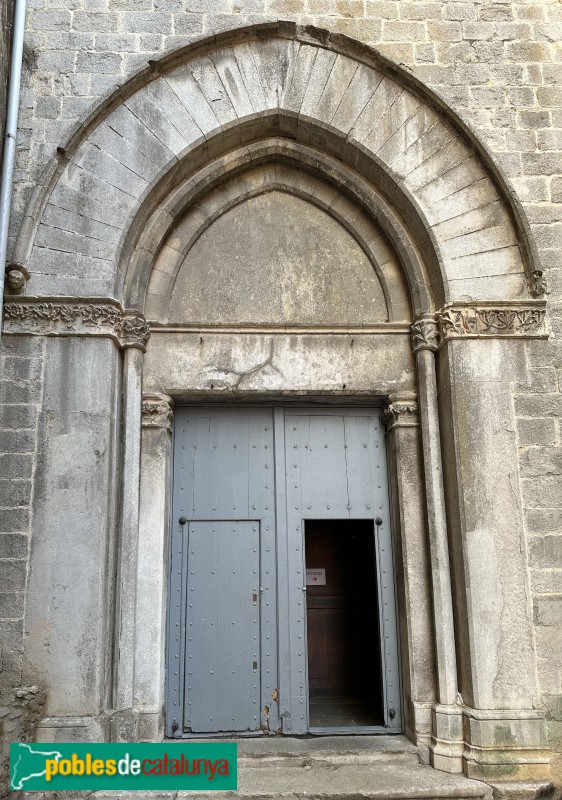 Girona - Església de Sant Feliu. Porta nord o del claustre