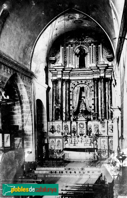 Bellver de Cerdanya - Església de Santa Maria de Talló. Fotografia d'inicis del segle XX (Foto: <i>cartell in situ</i>) Bellver de Cerdanya - Església de Santa Maria de Talló. Fotografia d'inicis del segle XX