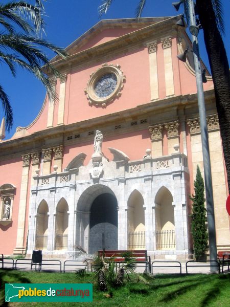 Vilanova i la Geltrú - Església Sant Antoni Abat, façana de migdia