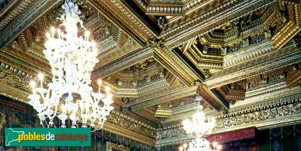 Barcelona - Palau de la Generalitat. Saló Daurat abans de la reforma Barcelona - Palau de la Generalitat. Saló Daurat abans de la reforma
