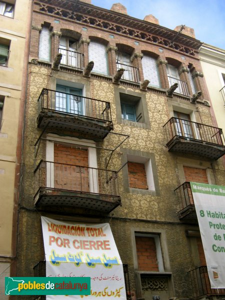 Barcelona - Marquès de Barberà, 24 (Casa Carlos de Llanza) (Foto: Albert Esteves, 2007) Barcelona - Marquès de Barberà, 24 (Casa Carlos de Llanza)