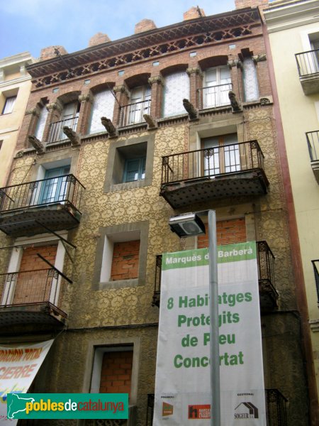 Barcelona - Marquès de Barberà, 24 (Casa Carlos de Llanza) (Foto: Albert Esteves, 2007) Barcelona - Marquès de Barberà, 24 (Casa Carlos de Llanza)