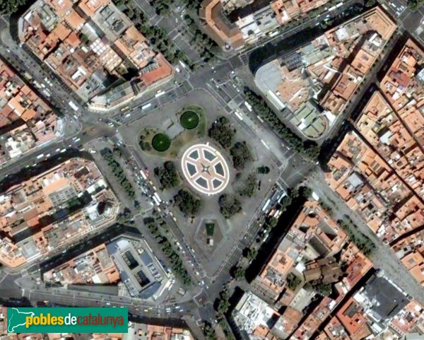 Barcelona - Plaça Catalunya - Vista aèria