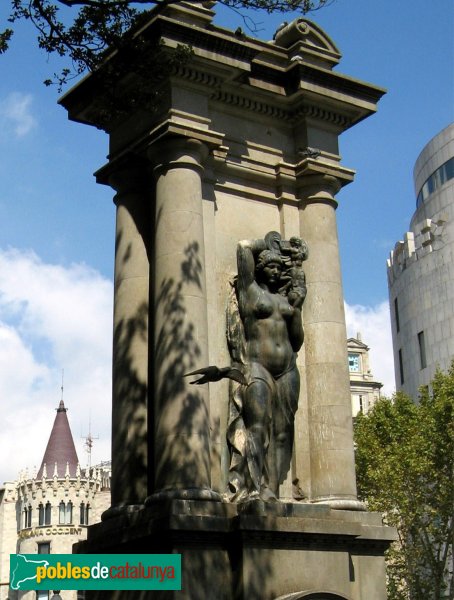 Barcelona - Plaça Catalunya - Dona amb àngel (Vicenç Navarro) (Foto: Albert Esteves, 2007) Barcelona - Plaça Catalunya - Dona amb àngel (Vicenç Navarro)
