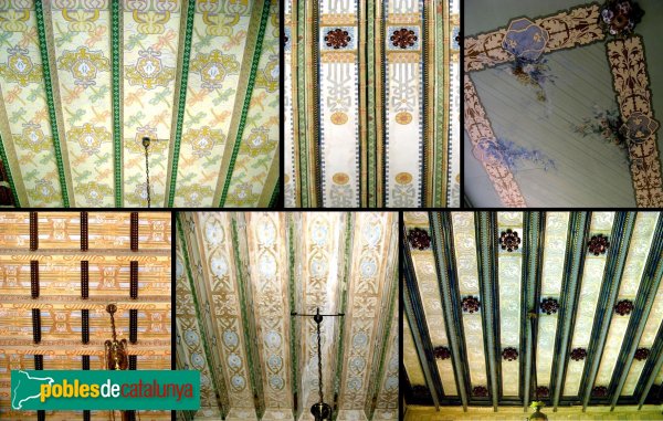 Mataró - Casa Coll i Regàs - Diversos sostres (Foto: Albert Esteves, 2007) Mataró - Casa Coll i Regàs - Diversos sostres