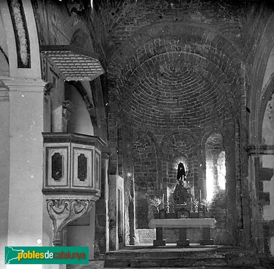 Cervelló - Església de Santa Maria (Foto: Josep Salvany - Fons Salvany, Biblioteca de Catalunya, 1923) Cervelló - Església de Santa Maria