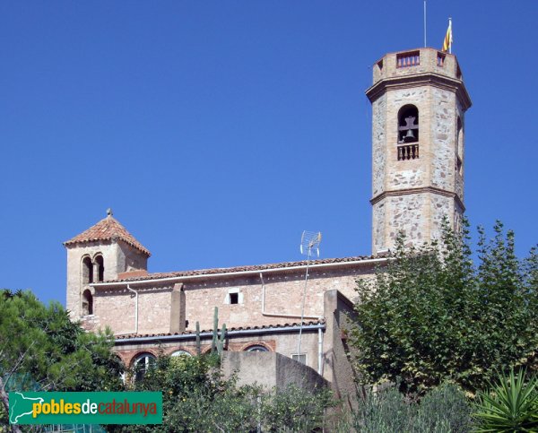 Vista lateral de l'església de Sant Feliu del Racó