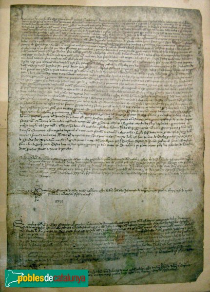 Arenys de Munt - Can Rossell - Document del 1426