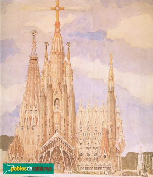 Barcelona - Sagrada Família, dibuix F.Berenguer