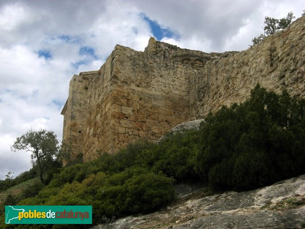 La Pobla de Claramunt - Castell: muralla (Foto: Albert Esteves, 2009) La Pobla de Claramunt - Castell: muralla
