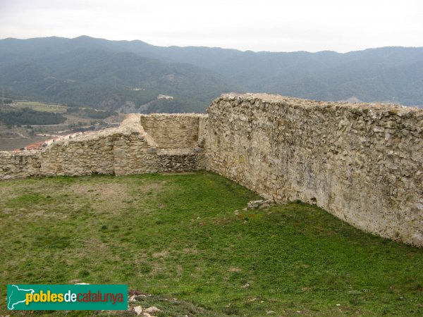 La Pobla de Claramunt - Castell: muralla (Foto: Albert Esteves, 2009) La Pobla de Claramunt - Castell: muralla