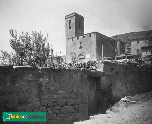 Jorba - Església de Sant Pere, 1923 (Foto: Josep Salvany - Fons Salvany, Biblioteca de Catalunya, 1923) Jorba - Església de Sant Pere, 1923