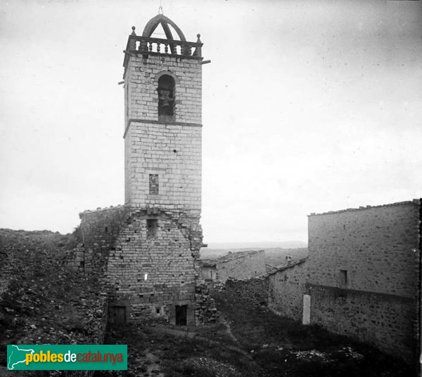 Sant Martí Sesgueioles - Campanar (Foto: Josep Salvany - Fons Salvany, Biblioteca de Catalunya, 1924) Sant Martí Sesgueioles - Campanar