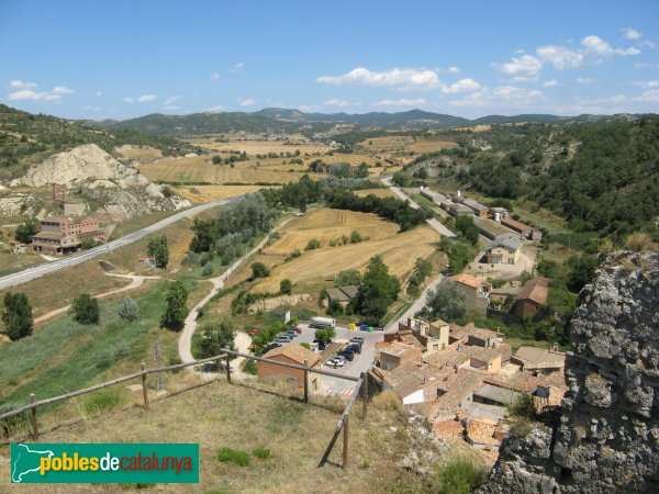 Castellfollit de Riubregós - Panoràmica des del castell (Foto: Albert Esteves, 2009) Castellfollit de Riubregós - Panoràmica des del castell
