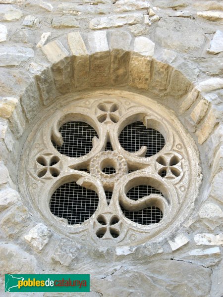 Castellfollit de Riubregós - Capella dels Sants Metges de Marçà, rosassa (Foto: Albert Esteves, 2009) Castellfollit de Riubregós - Capella dels Sants Metges de Marçà, rosassa