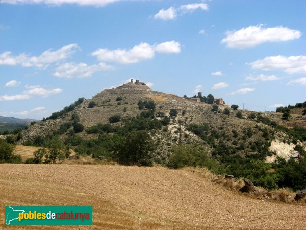 Calonge de Segarra - Castell de Calonge i església de Santa Fe