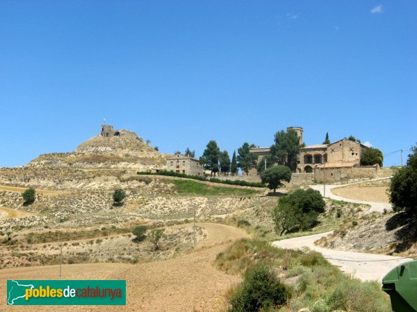 Calonge de Segarra - Església de Santa Fe i castell