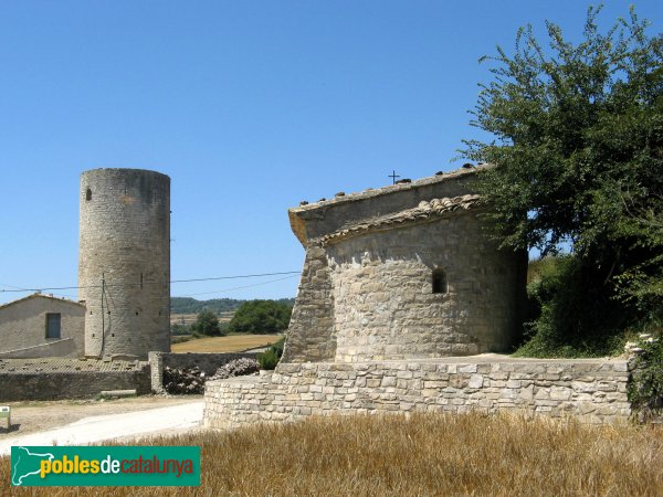 Argençola - Església de Sant Maur de Contrast i la torre (Foto: Albert Esteves, 2009) Argençola - Església de Sant Maur de Contrast i la torre