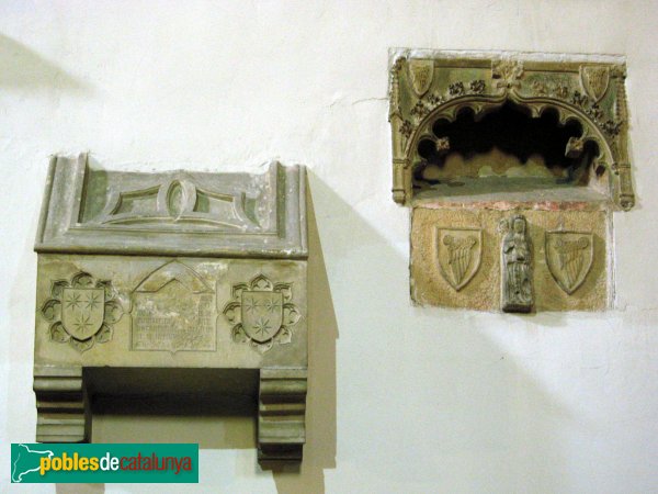Montblanc - Convent de la M.D. de la Serra, sepulcres d'Aldonça de Vilafranca i Blanca Alenyà (Foto: Albert Esteves, 2009) Montblanc - Convent de la M.D. de la Serra, sepulcres d'Aldonça de Vilafranca i Blanca Alenyà