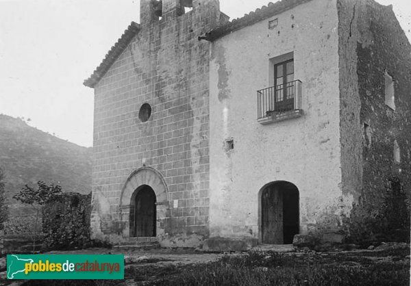 Prenafeta - Església de Santa Anna (Foto: Josep Salvany - Fons Salvany, Biblioteca de Catalunya, 1919) Prenafeta - Església de Santa Anna