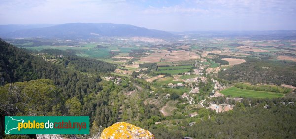 Panoràmica des del castell de Prenafeta