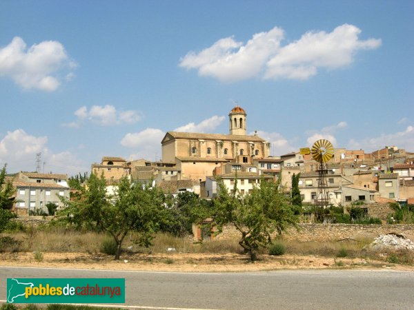 Panoràmica de Blancafort, amb l'església