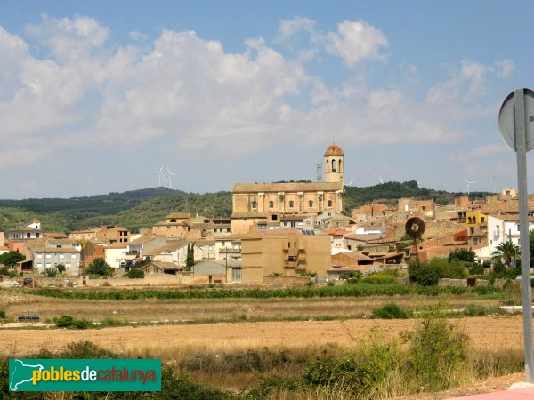 Panoràmica de Blancafort, amb l'església