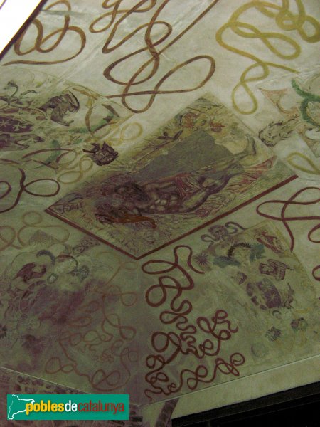 Santa Coloma de Queralt - Castell, pintures de la volta de l'escala (Foto: Albert Esteves, 2009) Santa Coloma de Queralt - Castell, pintures de la volta de l'escala